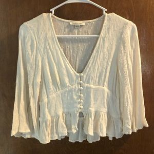 White blouse from American Eagle.